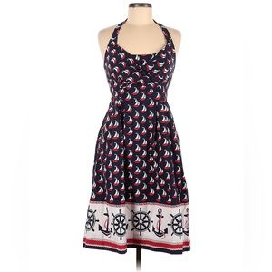 Anthropologie Nautical/Sailboat “Windward” Halter Dress